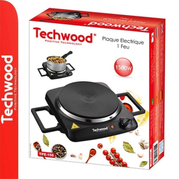 Fogão Elétrico 1 Placa 1500W Preto TECHWOOD - Image 2