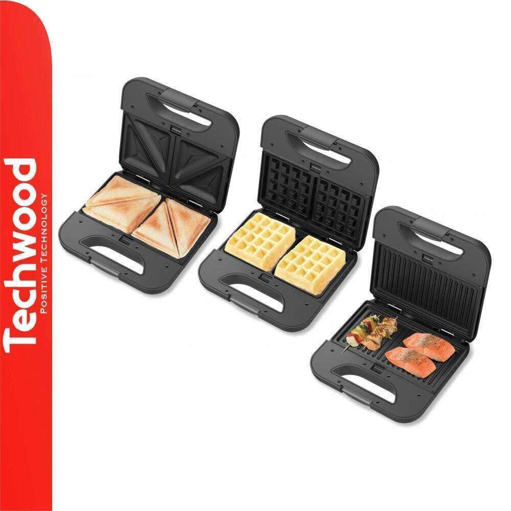Máquina 3em1 C/ Função Waffle/Tostadeira/Grelhador TECHWOOD - Image 2