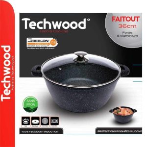 Panela Ø36cm Inox C/ Tampa Vidro Ménage TECHWOOD - (TP-36FT)